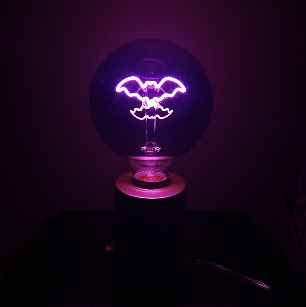 Purple Bat Neon Light Bulb Lamp